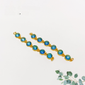wholesale S925 silver gold-plated natural topaz bracelet half-chain accessories DIY handmade spacer beads unfinished necklace charms-0-3