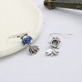 wholesale S925 Sterling Silver Enamel and Resin Koi Small Goldfish Ring and Earrings, Delicate and Artistic Ethnic Style Accessories-0-2