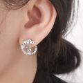 wholesale 925 Sterling Silver Summer Vacation Style High-end Delicate Floral Earrings Fairy Ins Bunny Ear Studs-0-3