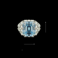 wholesale 925 Silver Gold Plated Ring with 16ct High Carbon Diamond, Aquamarine, Emerald Cut, Fish Scale Jewelry for Women-0-2