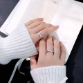 wholesale S925 Sterling Silver Magnetic Viral Interlocking Love Couple Rings for Men and Women, Minimalist Premium Matching Bands Gift for Girlfriend-0-3