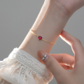 wholesale S925 Sterling Silver Heart Red Diamond Bracelet for Women, Korean Style Ins Minimalist Luxury Small Red Heart Jewelry S6360-0-0