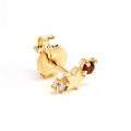 wholesale S925 Sterling Silver Zodiac Birthstone Star Stud Earrings with Diamonds-0-14