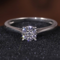 wholesale 9/10/14/18K Gold Classic Minimalist Natural Diamond Ring with Accent Melee Diamonds-0-4