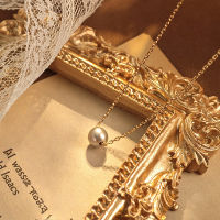 wholesale S925 Silver Dulli Jewelry Natural Freshwater Pearl Minimalist Women's Choker Necklace Winter New Release Versatile for Daily Layering-Single Freshwater Grey Pearl Necklace 925 Silver