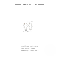 wholesale S925 Sterling Silver Round Twisted Wire Trendy Ear Cuff, Hotins-Platinum-8MM 925 silver