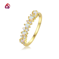 wholesale S925 Silver Japanese Minimalist Round Synthetic Opal Ring White Opal Luxury Jewelry Band-0-0