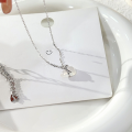 wholesale S925 Sterling Silver New Chinese Style Gourd Fu Lu Necklace for Women, New Edition Light Luxury Wind High-End White Chalcedony Collarbone Chain-0-4