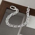wholesale 925 Silver Fresh and Sweet Ins-Style Niche Design Exquisite Minimalist Interlocking Circle Bracelet S7784-0-2