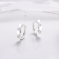 wholesale S925 Silver Korean Style Da Dong Men 3D Concave Inlaid Diamond Heart Commuter Versatile Earrings for Women-0-0