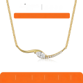 wholesale S925 Sterling Silver Moissanite Marquise Pendant Necklace, Light Luxury Style, Amazon Best Seller-0-0