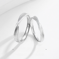 wholesale 925 Sterling Silver Eternal Love Couple Rings, Small Batch Design, Light Luxury Premium Matching Bands for 520 Gift-0-0