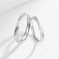 wholesale 925 Sterling Silver Eternal Love Couple Rings, Small Batch Design, Light Luxury Premium Matching Bands for 520 Gift-Eternal Love Couple Ring/Approx. 2.85g&gt;PR002391 Sterling Silver