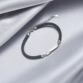 wholesale S925 Silver Korean Minimalist Unisex Moebius Couple Bracelet Trendy Personalized Accessory-0-0