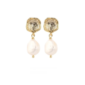 wholesale Metal Baroque Natural Pearl Earrings for Women, Vintage Handmade Design High-End Trendy Earrings, Popular on TikTok Live-0-4