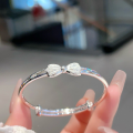 wholesale 999 Sterling Silver Bracelet for Big Kids, Girl Student's Birthday Gift with Design Sense-0-6