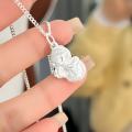 wholesale 999 Silver Guochao Hongfu Si Snake Necklace for Women, Pure Silver Zodiac Snake New Chinese Style Luxury High-End Collarbone Chain-0-6