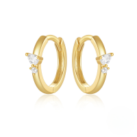 wholesale S925 Sterling Silver Rainbow Colored Star Moon Earrings With Zircon Accents For Daily Wear-Gold#4 925 silver