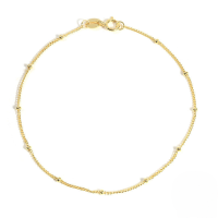 wholesale S925 Sterling Silver, Gold Bead, Versatile Layering Bracelet, Ins Style, Minimalist Design, High-end Accessory-gold
