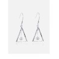 wholesale Metal S925 silver fashion triangle earrings, Korean new style simple creative fresh and elegant trendy women's earrings wholesale-0-0
