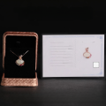 wholesale Rose Gold Plated 925 Silver Inlaid Fortuna Bag Hetian Jade Pendant for Women with Appraisal Certificate Ethnic Style Fortuna Bag Jade Necklace-0-3