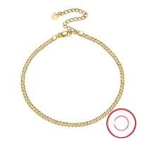 wholesale S925 Sterling Silver Cloud-Pull Jewelry 25mm Floral Side Ankle Chain, INS Minimalist Versatile Wholesale from Manufacturer-Platinum, 2.5mm wide, approximate weight: 3.89g 925 silver