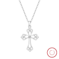 wholesale [925 Sterling Silver] Cloud Traction New Style Celtic Knot Necklace Wholesale, Sterling Silver Chain with Silver Cross Pendant Necklace-0-4