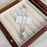 wholesale S925 Sterling Silver Green Phantom Anklet Women's Ancient Style Bead Simple Korean Version Personality Women's Sexy Ankle Jewelry Elegant Ankle Chain-Korean Green Ghost Anklet/Approx. 1.5g&gt;JL001226