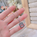 wholesale S925 Sterling Silver Maker's Wish Bottle Necklace, Niche Design, Light Luxury with High-End Feel, Perfume Bottle Pendant Collarbone Chain, Korean Version New Style-0-1