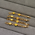 wholesale S925 gold-plated antique-style accessory enamel drip oil dopamine chain bracelet DIY extension chain tail chain jewelry-0-8