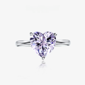 wholesale 925 Silver Shipei New 4-Carat Heart-Shaped 10*10 High Carbon Diamond Ring, Minimalist and Elegant Love Band-0-0