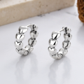 wholesale S925 Sterling Silver Korean-style Heart Beating Ins Sweet and Simple Ear Cuff Versatile Earrings for Women-0-0