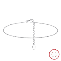wholesale S925 Sterling Silver Trendy Minimalist Anklet for Girls, Versatile Ankle Chain Jewelry Direct Sales-Platinum, approx. weight: 1.22g 925 silver