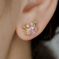 wholesale S925 Sterling Silver Korean-style Small Crab Earrings, Full Silver Ear Studs, Minimalist Earrings for Women, Wholesale Accessories-0-0
