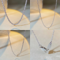 wholesale S925 Sterling Silver Women's Necklace Choker Chain Simple Cross Chain Twist Chain Pearl Chain Wholesale-0-0