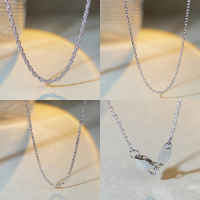 wholesale S925 Sterling Silver Women's Necklace Choker Chain Simple Cross Chain Twist Chain Pearl Chain Wholesale-Cross Chain-XL026 925 Silver