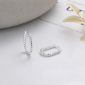 wholesale S925 Sterling Silver Korean Style Geometric Ins Minimalist Twist Twist Design Small Niche Versatile Earrings-0-1