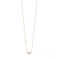 wholesale S925 Sterling Silver Double Layer Cross Star Moon Crystal Pearl Necklace For Women-Gold-Style 2 925 Silver