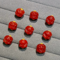 wholesale S925 Gold-Plated Silver Natural Southern Red Agate Bead Spacer Barrel Bead DIY Accessories Bracelet Necklace-0-11
