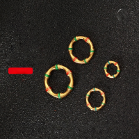 wholesale Gold-plated 925 ancient silver fittings, enamel peace ring, bamboo joint running ring, bead ring, closed ring for DIY bracelet cord weaving-6m blue bamboo ring