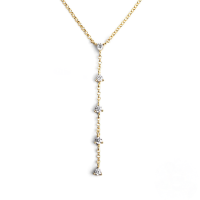 wholesale S925 Sterling Silver Geometric Stacked Colorful Zircon Inlaid Necklace, European And American Light Luxury Crystal Zircon Layered Fringe Collarbone Necklace-Gold 925 silver