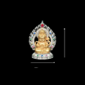 wholesale Gold-Plated 925 Silver High-Carbon Diamond Bodhisattva Mahasthamaprapta Year of the Horse Zodiac Guardian Buddha Pendant-0-1