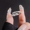 wholesale S925 Sterling Silver Snake Ring for Women, Index Finger Spiritual Snake Zodiac Snake Light Luxury High-end Fashionable Unisex Adjustable Open Ring-0-7
