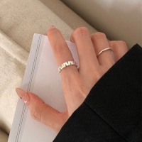 wholesale S925 irregular sterling silver open ring for women, small batch design, unique and minimalist, versatile, elegant and fashionable vintage band-ins irregular sterling silver ring/approx.&gt;JZ015248