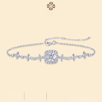 wholesale S925 Sterling Silver 1-carat Moissanite Bracelet Cross-border Best-seller Etsy Jewelry Guangzhou Factory Ready Stock-Moissanite 1 carat 16+5cm