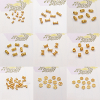 wholesale Gold Plated S925 Silver Spacer Beads, Spacers, Gaskets, Semi-finished DIY Jewelry Accessories for Crystal Jewelry Bracelet Necklace-Style 5 (about 4 pieces per gram)