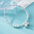 wholesale S925 Sterling Silver Fresh and Sweet Ins Style Niche Design Lily of the Valley Pearl Bamboo Bracelet S7935-0-2