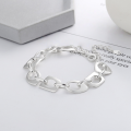 wholesale S925 Sterling Silver European and American Cross-Border Exaggerated Irregular Large Circle Geometric Creative Minimalist Versatile Bracelet-0-0