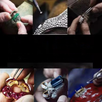 wholesale 18K Gold Natural Diamond Colored Gemstone Pearl Jadeite Custom Setting Supports OEM Processing from Samples, Drawings, or Models-Turnkey