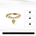wholesale S925 Sterling Silver Cloud-Pull Jewelry Cross Design Versatile and Fresh Ring Wholesale-0-3